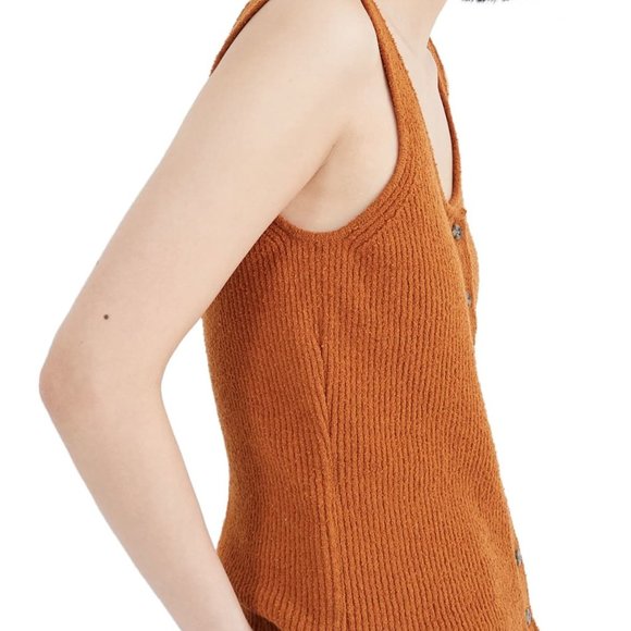 NWT Madewell  Kingston Button Tank in Golden Pecan - Picture 4 of 6